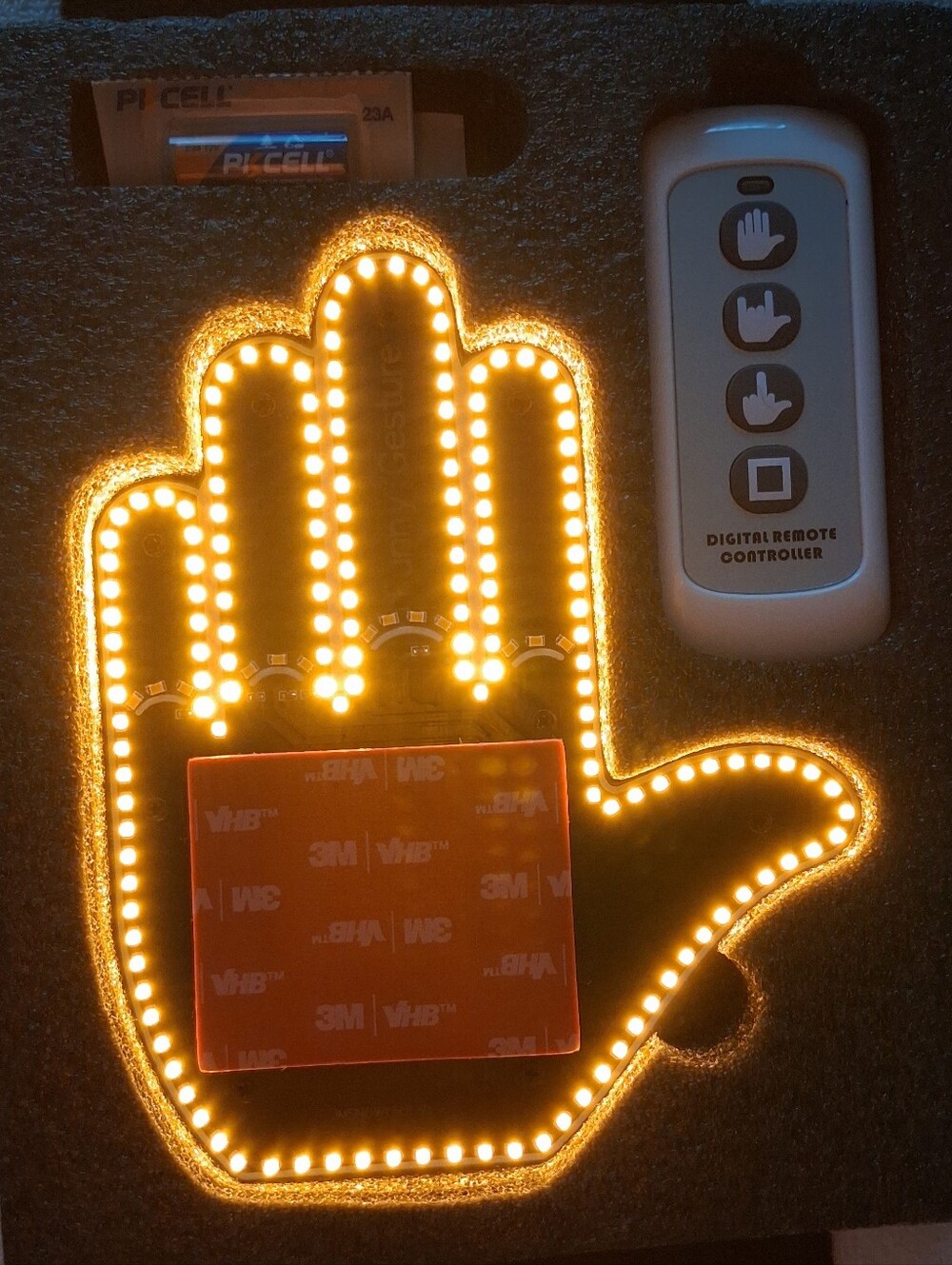 NWB Wireless LED Hand-Shaped Gesture Light with Remote